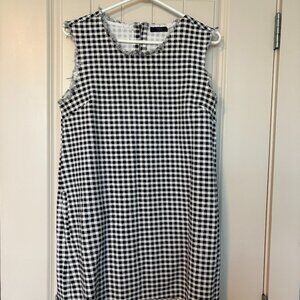 Sleeveless Checkered denim Dress size sm